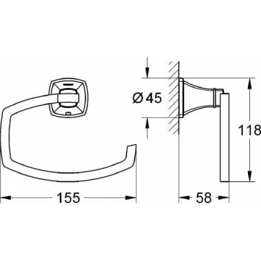 "Grohe" tualetinio popieriaus laikiklis "Grandera" 40625000