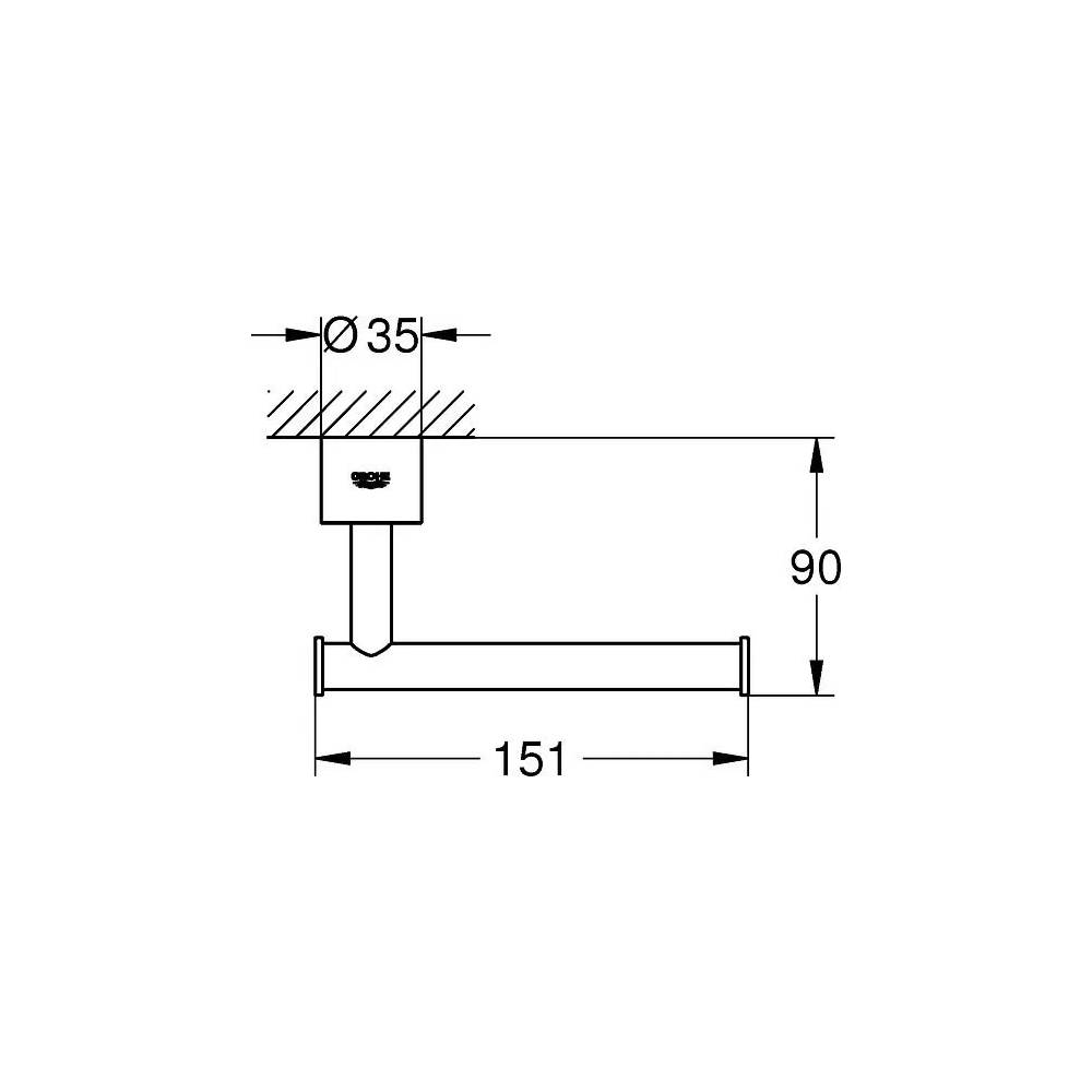 "Grohe" tualetinio popieriaus laikiklis "Atrio" Naujas 40313003