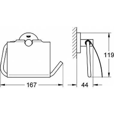 "Grohe" tualetinio popieriaus laikiklis "Essentials" 40367001