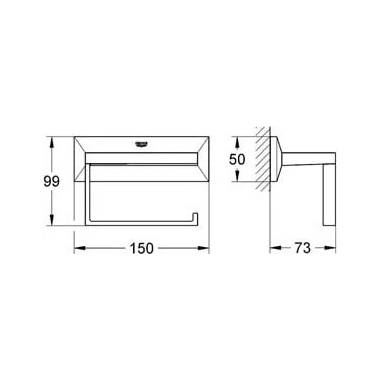 "Grohe" tualetinio popieriaus laikiklis "Allure Brilliant" 40499000