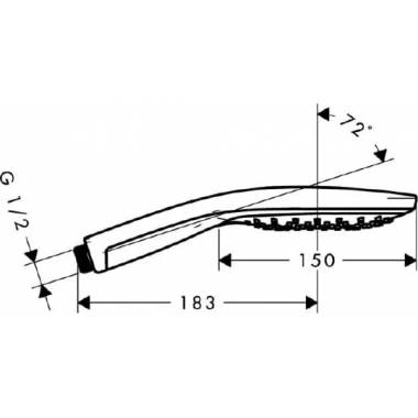 "Hansgrohe" lietaus dušas "Raindance Select S 150 Air 3jet" 28587000