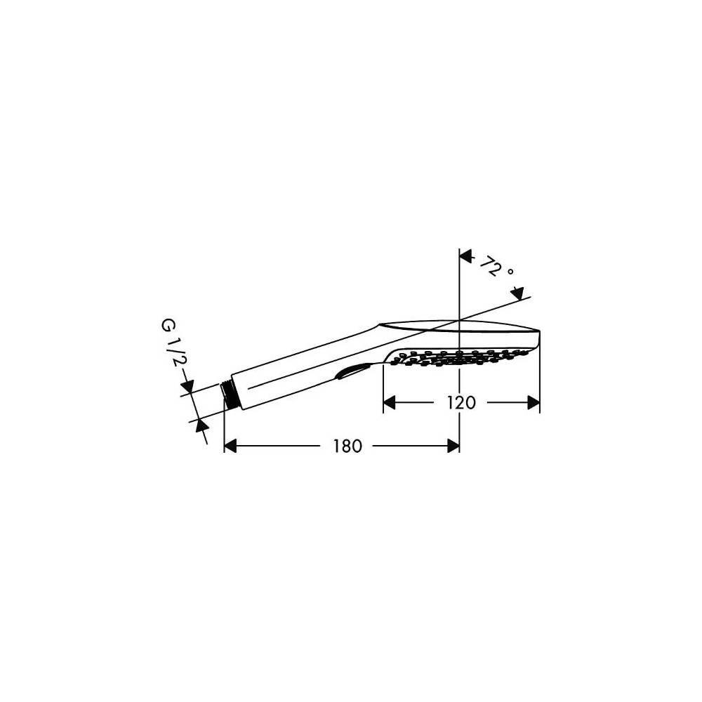 "Hansgrohe Raindance Select 120 Air 3 srovių rankinis dušas 26520000