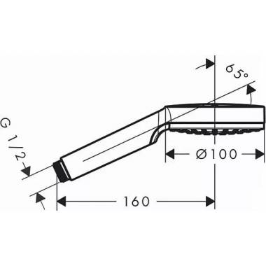 "Hansgrohe Crometta" 1 srovės "EcoSmart" rankinis dušas 26333400