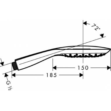 "Hansgrohe Raindance Select E150" 3 srovių rankinis dušas 26550000