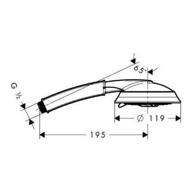 Hansgrohe Rkas dušas Raindance Classic 100 Air 3jet 28548000