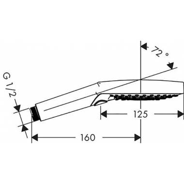 "Hansgrohe" rankinis dušas "Raindance Select S 120 3jet P