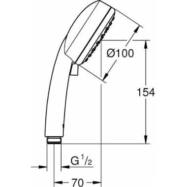 "Grohe rokas" dušas "Tempesta Cosmopolitan" 27571002