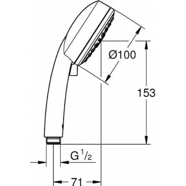 "Grohe rokas" dušas "Tempesta Cosmopolitan" 27572002