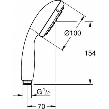 "Grohe" rankinis dušas "New Tempesta" 27923001