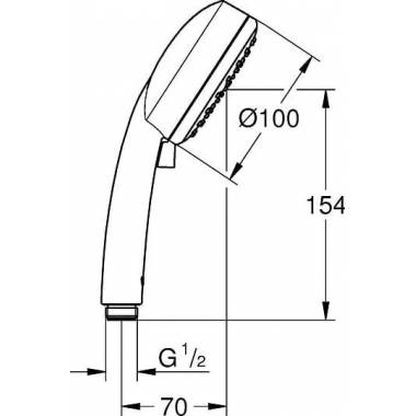 "Grohe" lietaus dušas "Tempesta Cosmopolitan" 2757120E