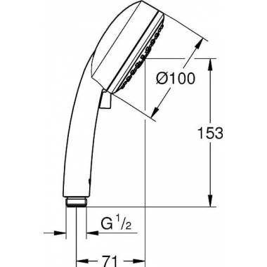 "Grohe rokas" dušas "Tempesta Cosmopolitan" 27574002