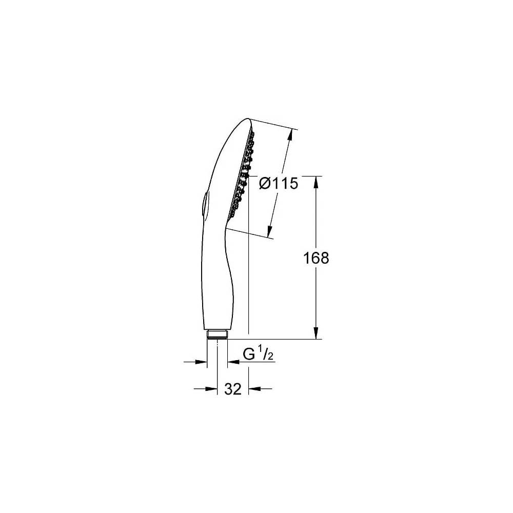 "Grohe Power&Soul 115" rankinis dušas 27671000