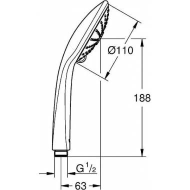 "Grohe" rankinis dušas "Euphoria 110 Massage" 27239000