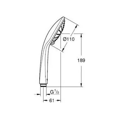 "Grohe" rankinis dušas "Euphoria" 27238000