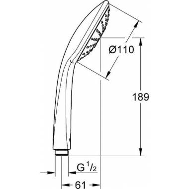 "Grohe Euphoria Mono" rankinis dušas 27265000