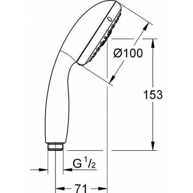 "Grohe" rankinis dušas "Tempesta" Naujas 28578002