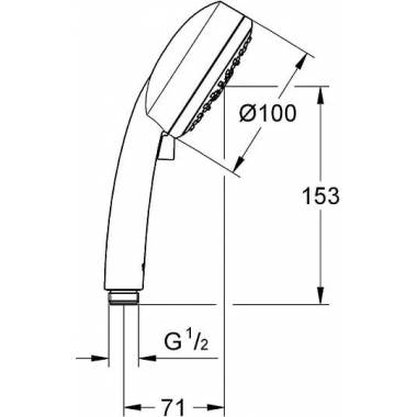 "Grohe rokas" dušas "Tempesta Cosmopolitan" 27573002