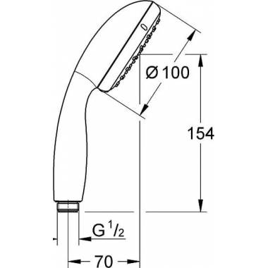 "Grohe" rankinis dušas "New Tempesta" 26161001