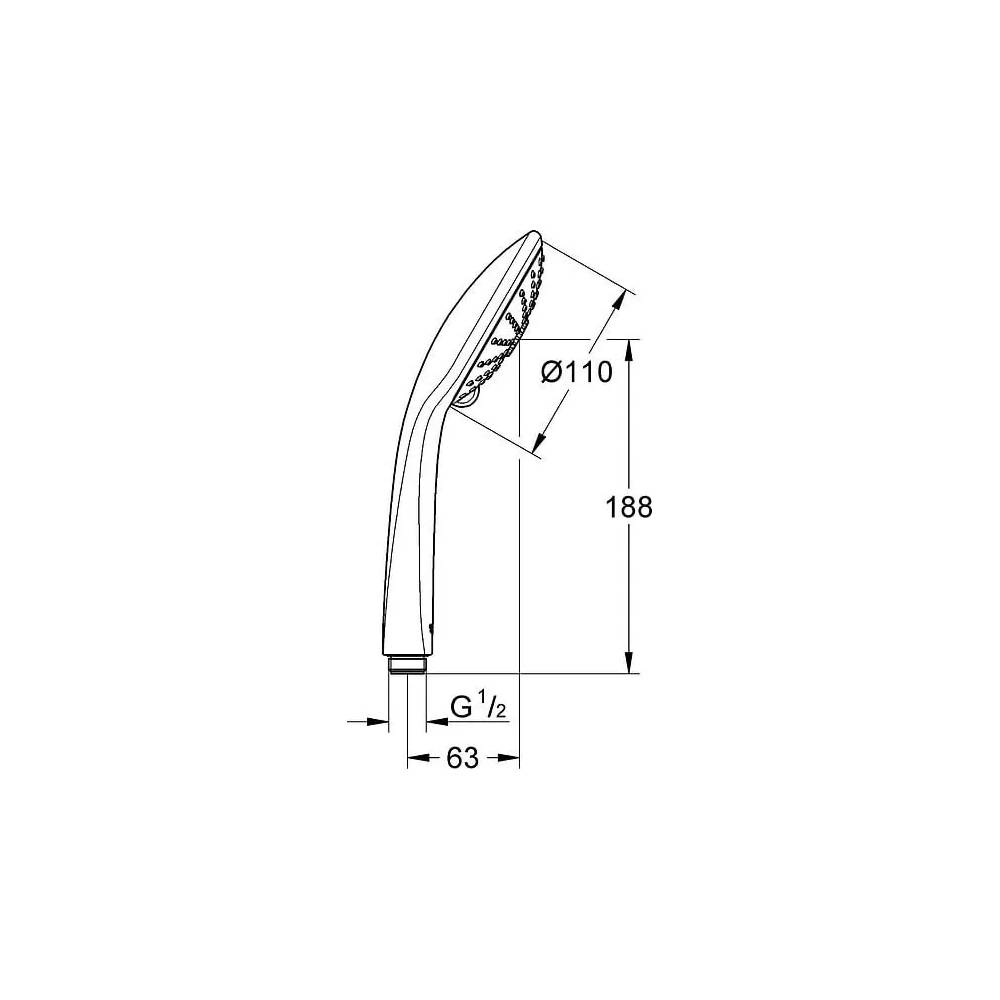 "Grohe Euphoria" masažinis rankinis dušas 27221000