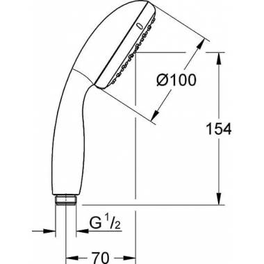 "Grohe" rankinis dušas "Tempesta" Naujas 27852001