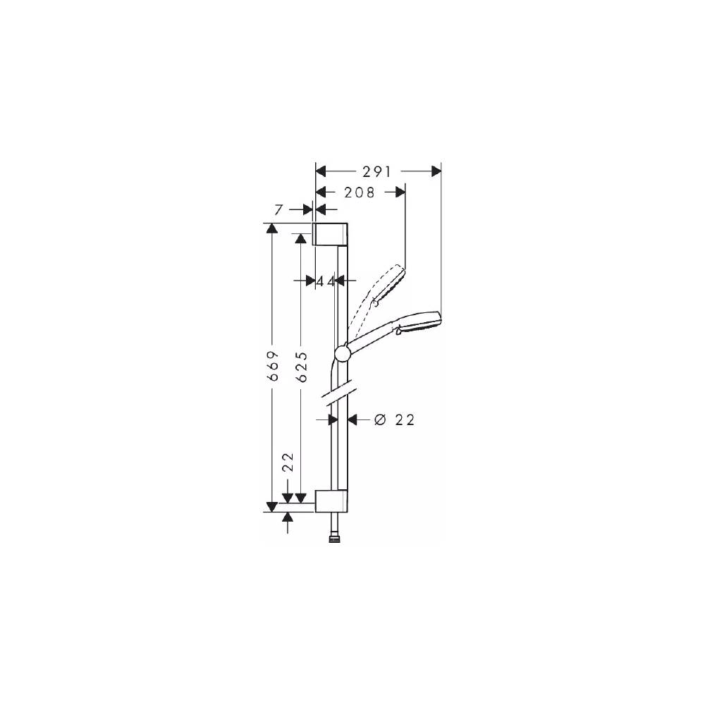 "Hansgrohe" dušo rinkinys "Crometta 100 Multi" 26650400