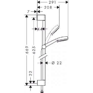 "Hansgrohe" dušo rinkinys "Crometta 100 Multi" 26650400