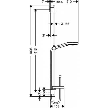 "Hansgrohe" dušo rinkinys "Raindance Select S 120 3iet 26631000