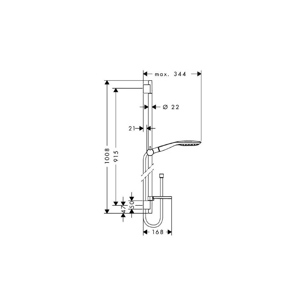 "Hansgrohe" dušo rinkinys "Raindance Select E 150" 27857000