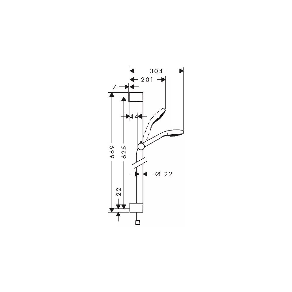 "Hansgrohe" dušo rinkinys "Croma Select E Multi" 26580400