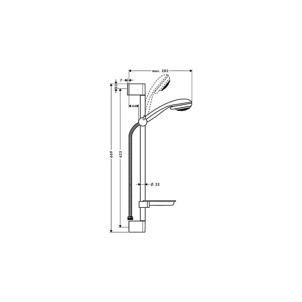 "Hansgrohe" dušo rinkinys "Crometta 85 Vario" 27764000