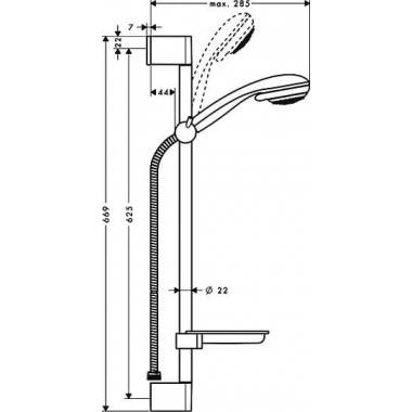 "Hansgrohe" dušo rinkinys "Crometta 85 Vario" 27764000