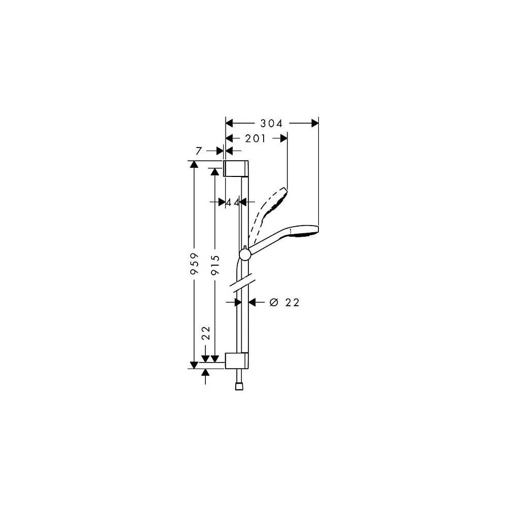 "Hansgrohe" dušo rinkinys "Croma Select S 1jet" 26574400