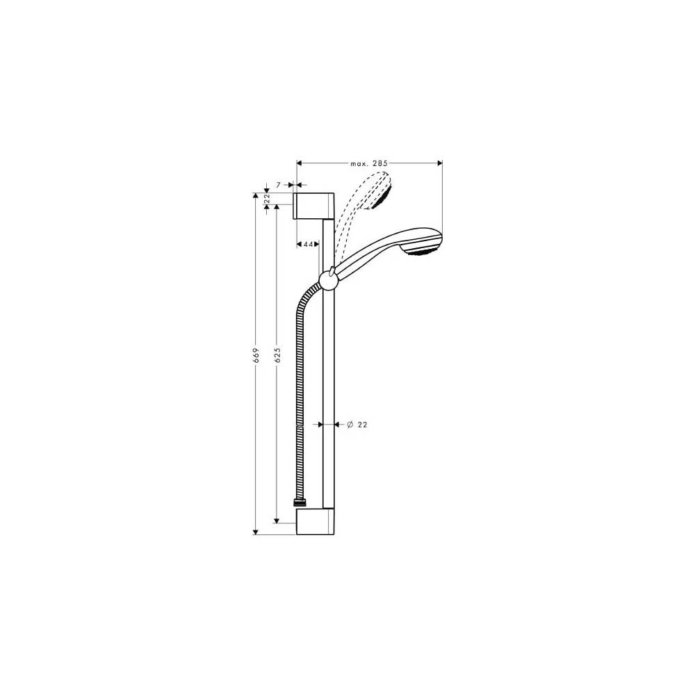 "Hansgrohe" dušo rinkinys "Crometta 85 Multi" 27767000