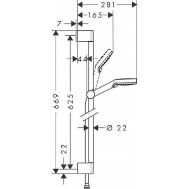 "Hansgrohe" dušo rinkinys "Crometta Vario Green 650" 26555400