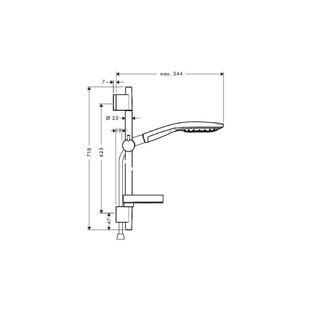 "Hansgrohe" dušo rinkinys "Raindance Select S 150 3iet 27802400