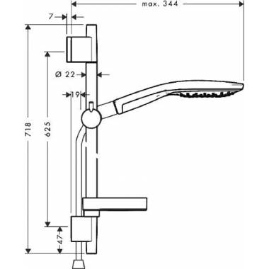 "Hansgrohe" dušo rinkinys "Raindance Select S 150 3iet 27802400