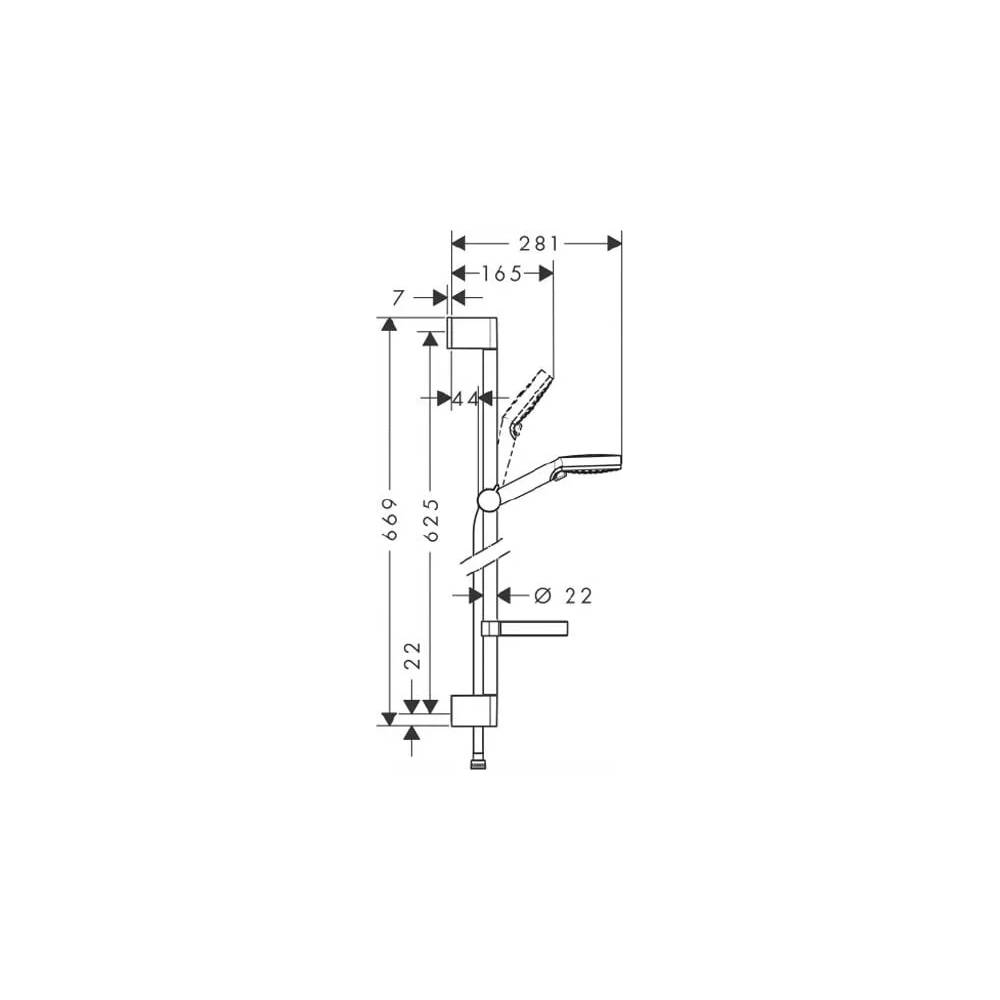 "Hansgrohe" dušo rinkinys "Crometta Vario 650" 26553400