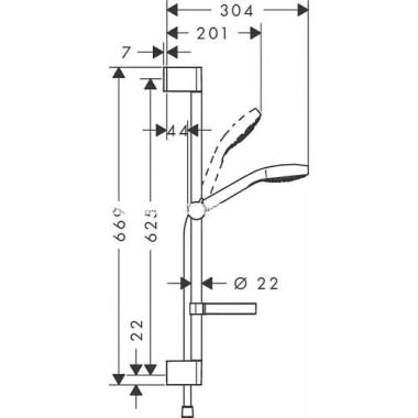 "Hansgrohe" dušo rinkinys "Croma Select E" 26586400