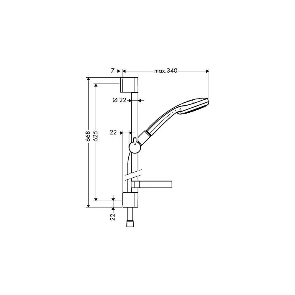 "Hansgrohe" dušo rinkinys "Croma 100 Multi" 27775000