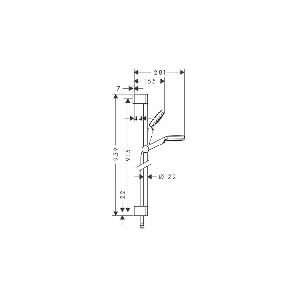 "Hansgrohe" dušo rinkinys "Crometta Vario 900" 26536400