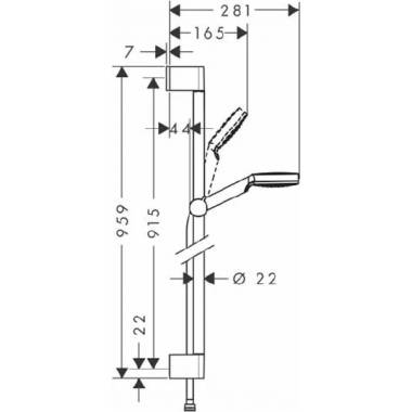 "Hansgrohe" dušo rinkinys "Crometta Vario 900" 26536400