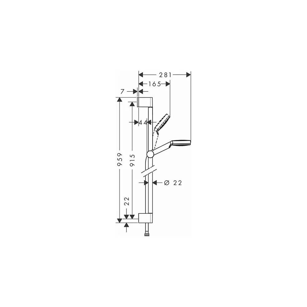 "Hansgrohe" dušo rinkinys "Crometta 1jet EcoSmart 900" 26539400