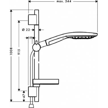 "Hansgrohe" dušo rinkinys "Raindance Select S 150 3iet 27803000