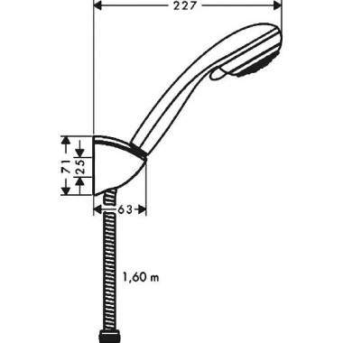 "Hansgrohe" dušo rinkinys "Crometta 85 Variojet" 27559000