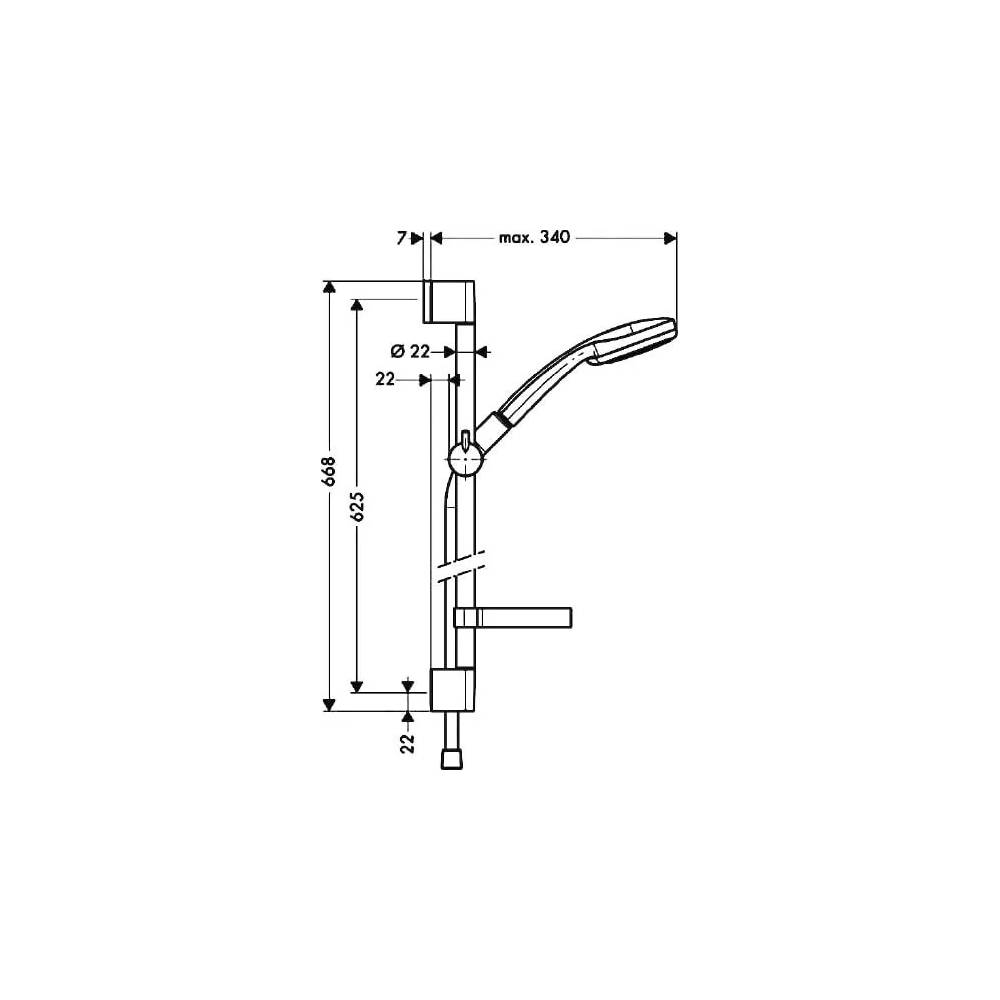 "Hansgrohe" dušo rinkinys "Croma 100 Vario" 27772000