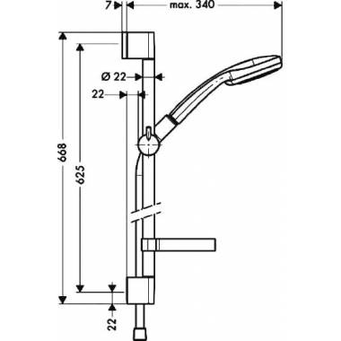 "Hansgrohe" dušo rinkinys "Croma 100 Vario" 27772000