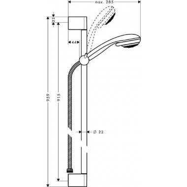 "Hansgrohe" dušo rinkinys "Crometta 85 Multi" 27766000