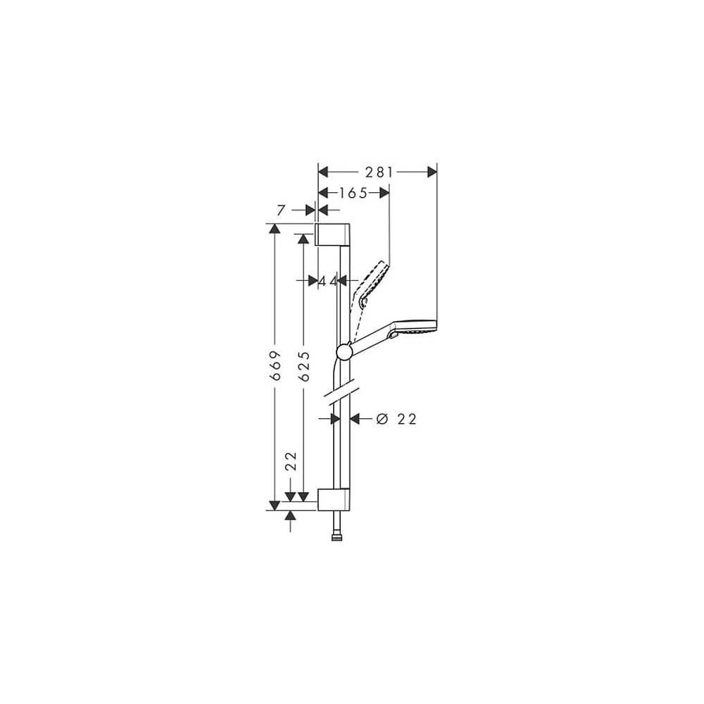 "Hansgrohe" dušo rinkinys "Crometta Vario EcoSmart 650" 26534400