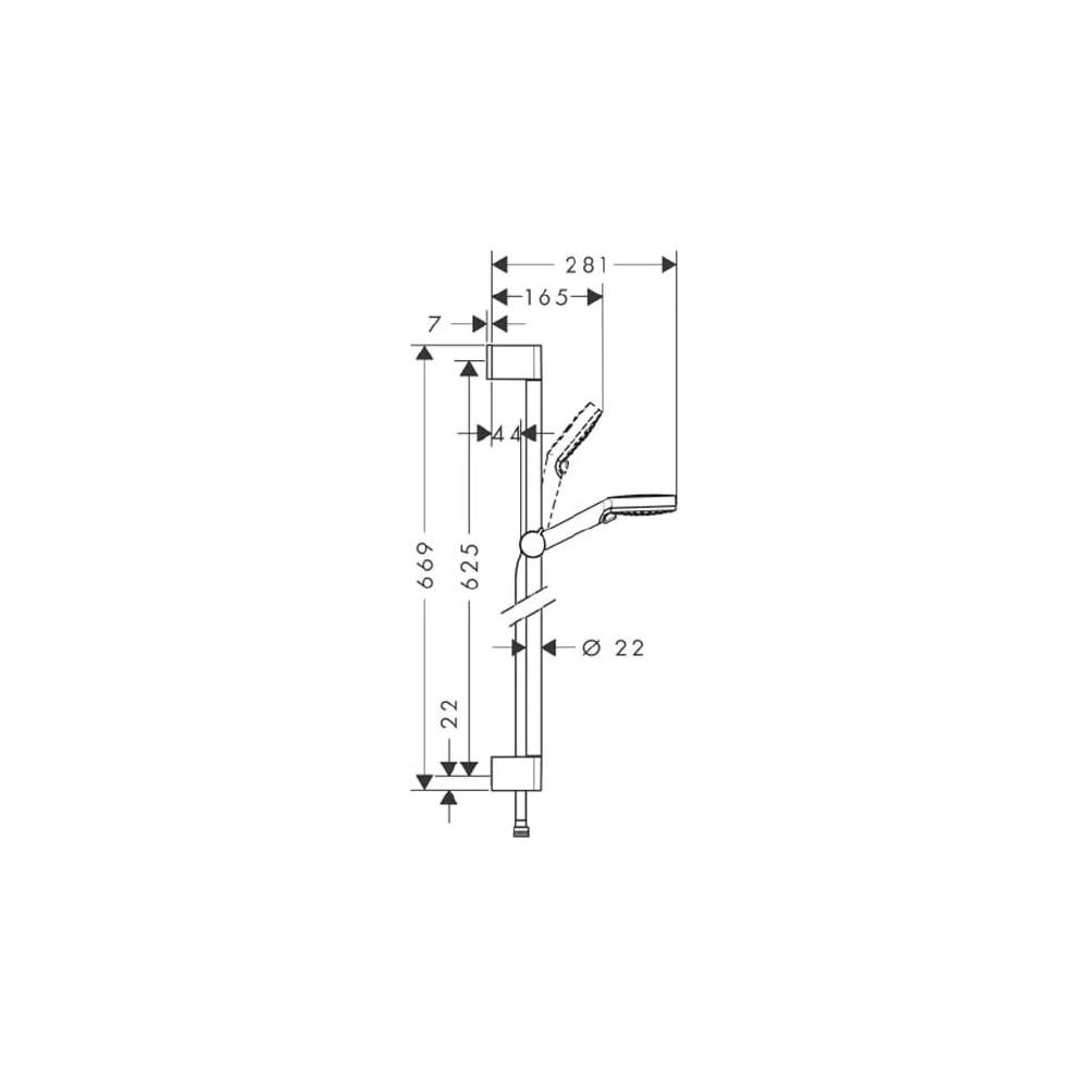 Hansgrohe dušas komplektas Crometta 1jet Green 650 26554400