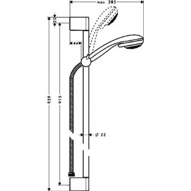 "Hansgrohe" dušo rinkinys "Crometta 85 Vario" 27762000